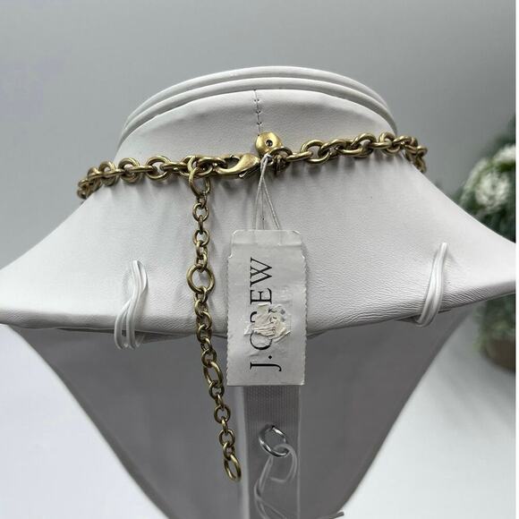 J. CREW Signed Crystal Rhinestone Gold Brass Tone Cluster Statement
Necklace New - Picture 9 of 12